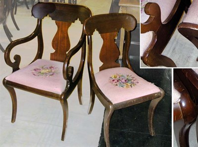 Lot 2605 - Set of Eight Mahogany Needlepoint Upholstered...