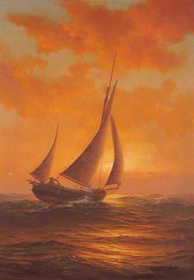 Lot 202 - Warren W. Sheppard 1858-1937 SUNSET SAIL - THE...