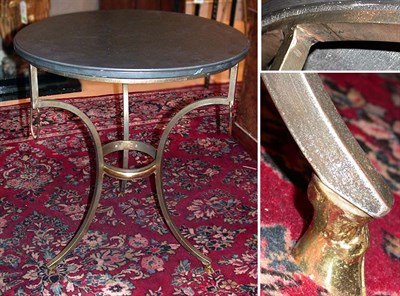Lot 2361 - Louis XVI Style Iron and Slate Gueridon Height...