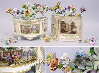 Lot 2351 - Two Meissen Style Gilt and Enameled Porcelain...