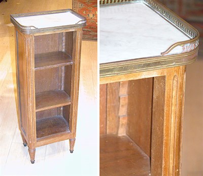 Lot 2431 - Louis XVI Style Three-Tier Bookcase with White...