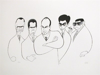 Lot 1219 - Al Hirschfeld THE SOPRANOS Lithograph, 2001,...