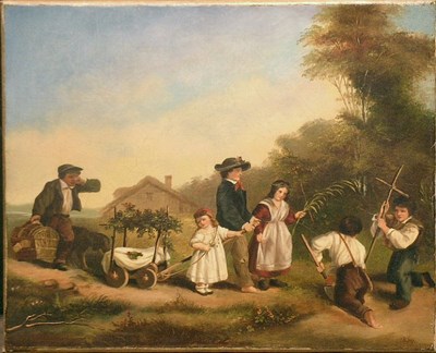 Lot 2034 - German School 19th Century FUNERAL FOR A BIRD...