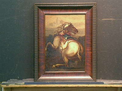Lot 88 - Italian School 18th Century REARING HORSE Oil...