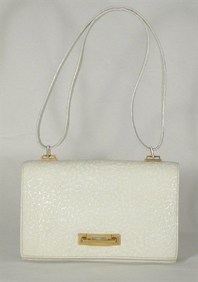 Lot 3628 - Hermes White Whale Quito II Bag Double pocket...