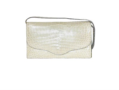 Lot 3718 - Hermes Almond Green Alligator Ondine Bag...