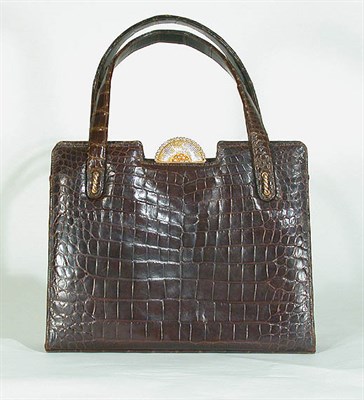 Lot 3697 - Martin van Schaak Brown Crocodile Handbag...