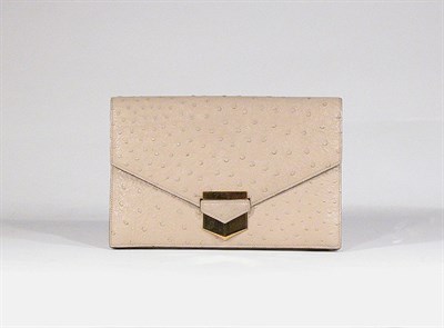 Lot 3752 - Hermes Beige Ostrich Pan Clutch Bag Envelope...