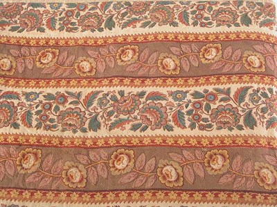 Lot 3841 - French Cotton Floral Print Quilt Early 19th...