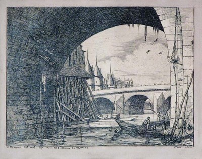 Lot 1267 - Charles Meryon L'ARCHE DU PONT NOTRE DAME...