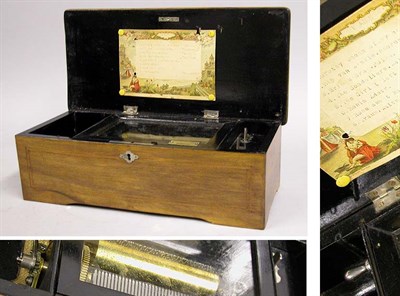 Lot 2319 - Victorian Inlaid Walnut Music Box Of...