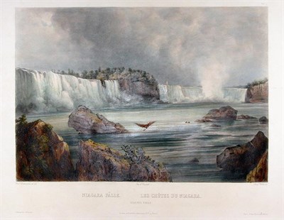 Lot 2044 - After Karl Bodmer NIAGARA FALLS Hand-colored...