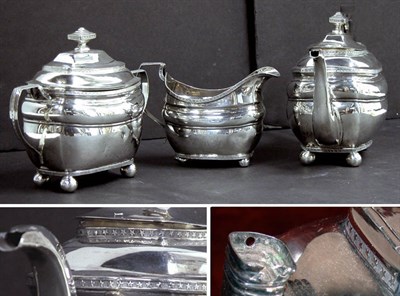 Lot 2225 - Silver Tea Service John Forbes, New York,...