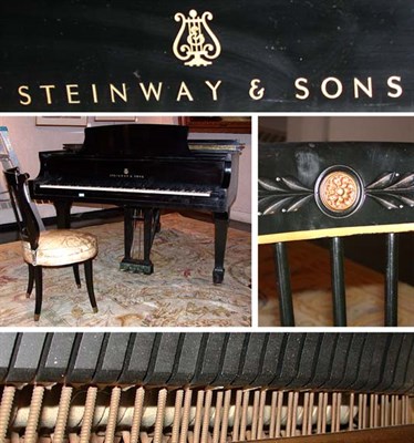 Lot 115A - Steinway Ebonized Wood Baby Grand Piano Model...