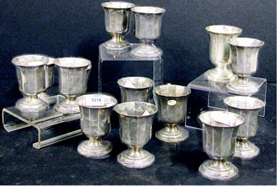 Lot 2227 - Assembled Set of Silver Goblets 19th Century...