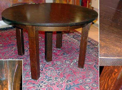 Lot 2616 - Arts and Crafts Oak Extension Dining Table Of...