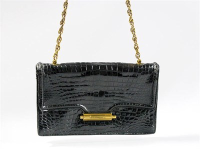 Lot 3755 - Hermes Black Crocodile Bag Rectangular with...