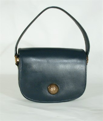 Lot 3756 - Hermes Navy Bag Stylized satchel with dome...