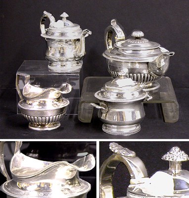 Lot 2230 - Group of Silver Tea Wares Edward Lownes,...