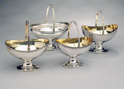 Lot 2176 - Group of Four Silver Swing Handle Baskets...