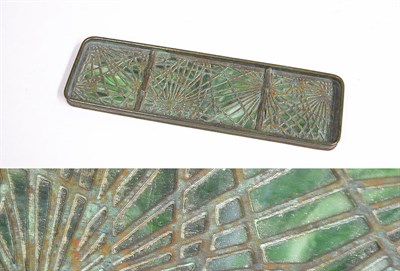 Lot 2550 - Tiffany Studios Bronze and Favrile Glass Pen...