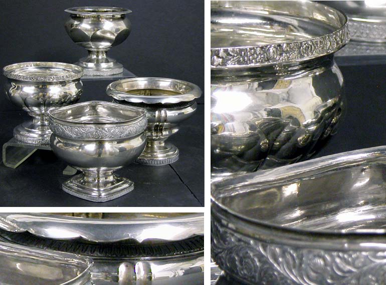 Lot 2207 - Four Coin Silver Footed Sugars Second quarter...