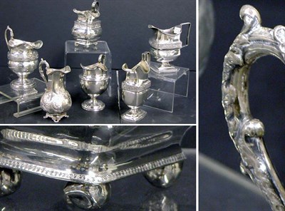 Lot 2209 - Miscellaneous Group of Six Silver Creamers...