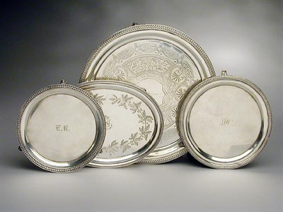 Lot 2149 - Group of Four Silver Salvers Ball, Black & Co.,...
