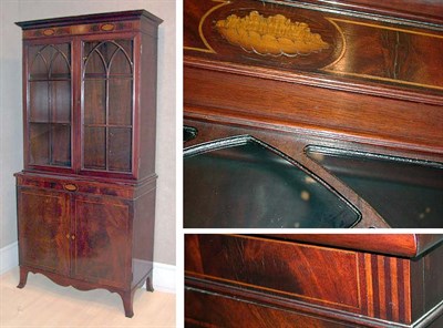 Lot 2291 - Pair of Federal Style Mahogany Bookcase...