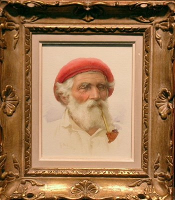 Lot 2045 - G. DeLuca 20th Century MAN WITH PIPE Signed G....