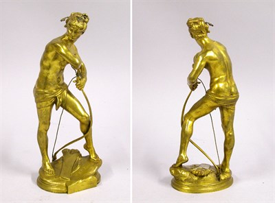 Lot 2248 - French Gilt-Bronze Sculpture of an Archer...