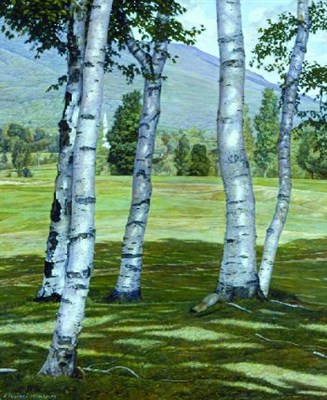 Lot 183 - Luigi Lucioni 1900-1988 STEEPLE THROUGH THE...