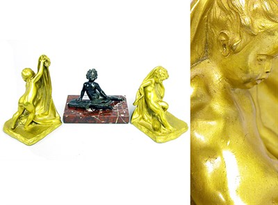 Lot 2466 - German Bronze Sculpture of a Nude Child Seated...