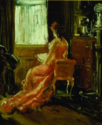 Lot 148 - Everett Shinn 1876-1953 GIRL IN RED Estate...