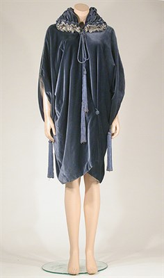 Lot 3406 - Liberty French Blue Silk Velvet Coat English,...