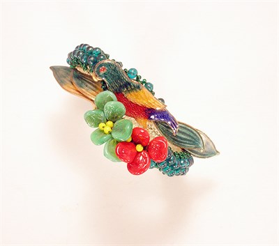 Lot 3074 - Haskell Parrot Bracelet USA, circa 1940 Spring...