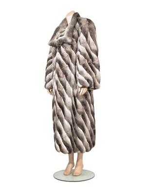 Lot 3647 - Leon Vissot Couture Chinchilla Coat French,...