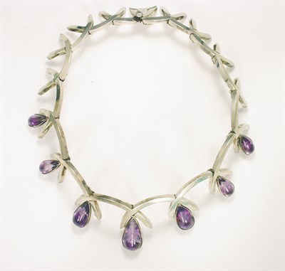 Lot 3125 - Antonio Pineda Amethyst Teardrops Necklace...