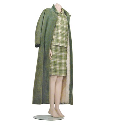 Lot 3463 - Givenchy Couture Avocado Green Suede Day Coat...