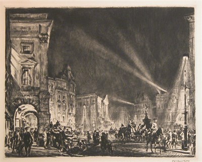 Lot 1188 - Muirhead Bone PICCADILLY CIRCUS, 1915 (DODGSON...