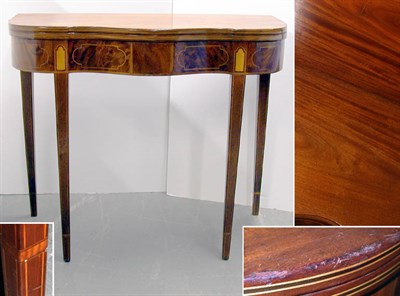 Lot 2068 - Federal Inlaid Mahogany Fold-Over Card Table...
