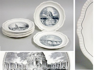 Lot 2270 - Set of Nine Spode Transfer Decorated Pottery...