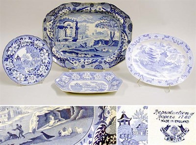 Lot 2271 - Staffordshire Historical Blue Transfer Printed...
