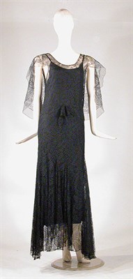Lot 3435 - Chanel Inspired Black Lace Evening Dress...