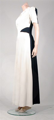 Lot 3441 - Split Color Crepe Evening Dress American,...