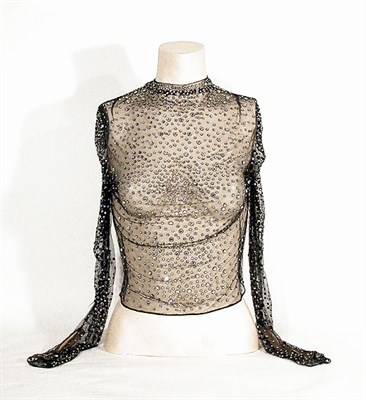Lot 3521 - Trigere Rhinestone Embroidered Bib American,...