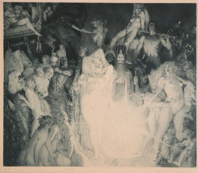 Lot 1258 - Norman Lindsay ENTER THE MAGICIANS Etching,...