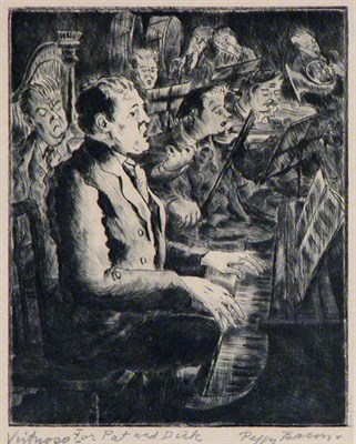 Lot 1172 - Peggy Bacon VIRTUOSO (FLINT 121) Drypoint,...