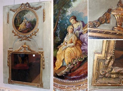 Lot 2598 - Louis XVI Style Painted Trumeau Allegorical...