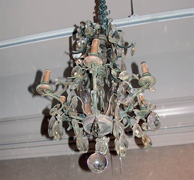 Lot 2381 - Louis XV Style Brass and Cut Glass Two-Tier...